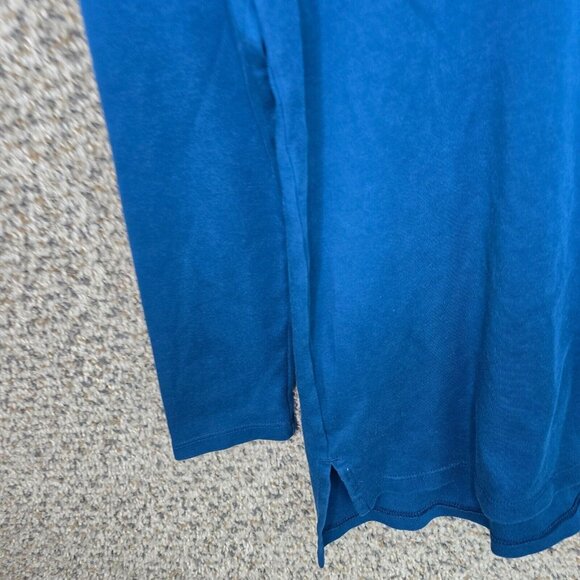 J Jill Top Womens XS Blue Oversized Simply Supima Crew Neck Tunic Drop Shoulder - Picture 3 of 7